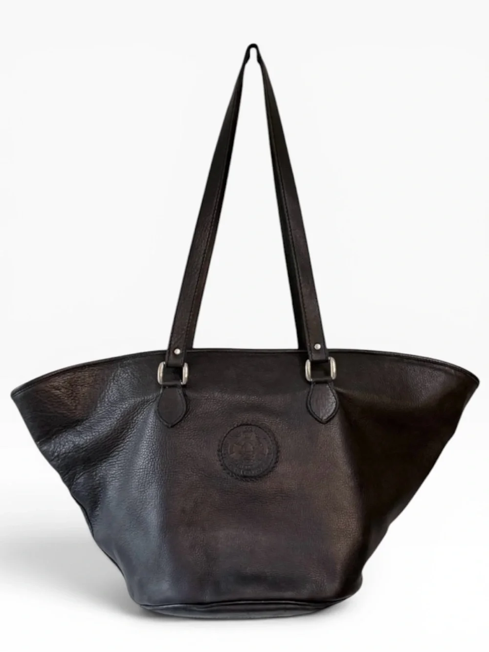 Filrund Made in France Leather Tote Bag Black